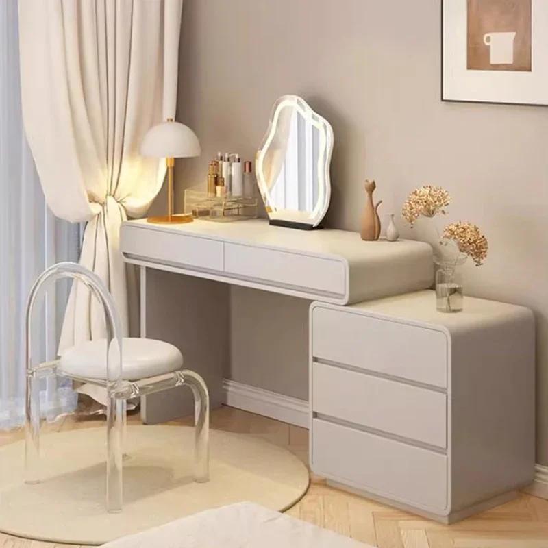 Coiffeuse moderne sans miroir pour femmes, rangement d'étude, bureau Mobile, organisateur de salon, 