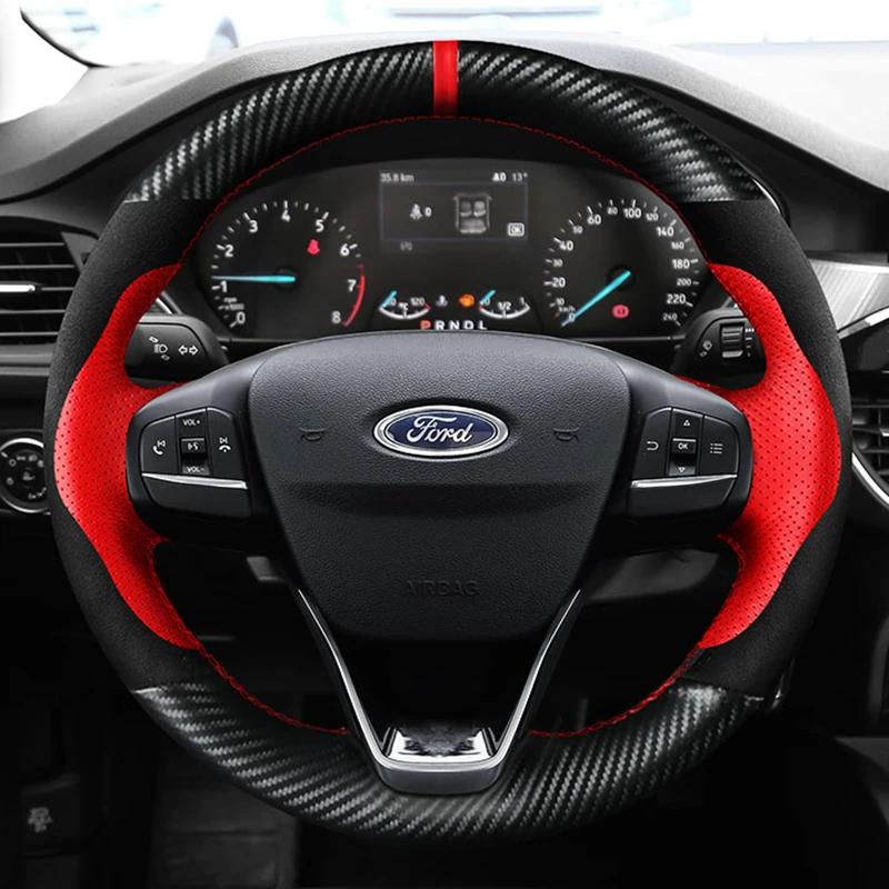 Housse de volant de voiture personnalisée, bricolage, 100% adaptée à la Ford Focus 4 2019 2020 Fiest