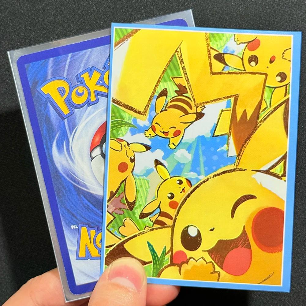 60 pièces 66x91mm Pikacu couverture pour TCG/PKM cartes à collectionner jeux de société mignon Anime