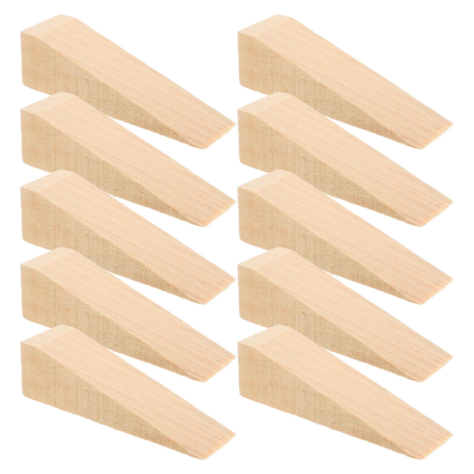 10 pièces cale en bois butée de porte bloc bouchon tapis de sol cales solide butées de porte cale