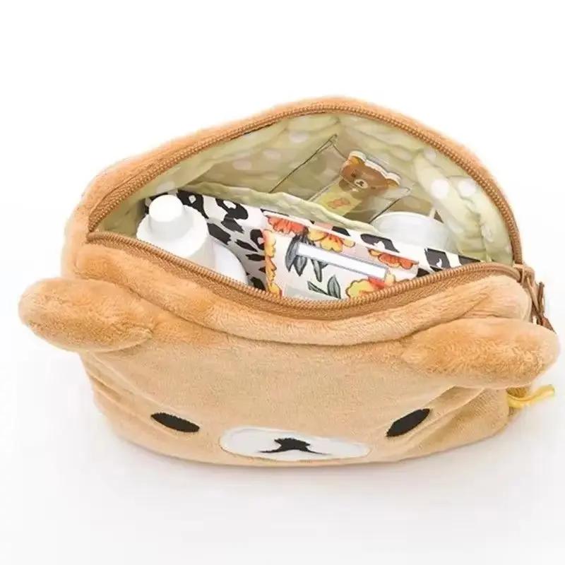 Rilakkuma mignon maquillage organisateur sac de rangement dessin animé ours en peluche Kawaii cosmét