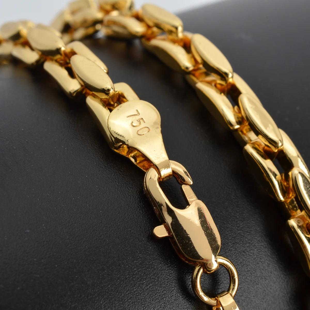 Collier chaîne à maillons hip hop plaqué or 18 carats pour femmes et hommes, ras du cou de couleur o