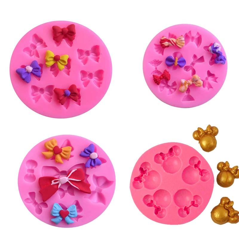 Mini nœuds en Silicone, moules à Fondant, bonbons, gâteaux au chocolat, accessoires Pop, Cakepop, dé