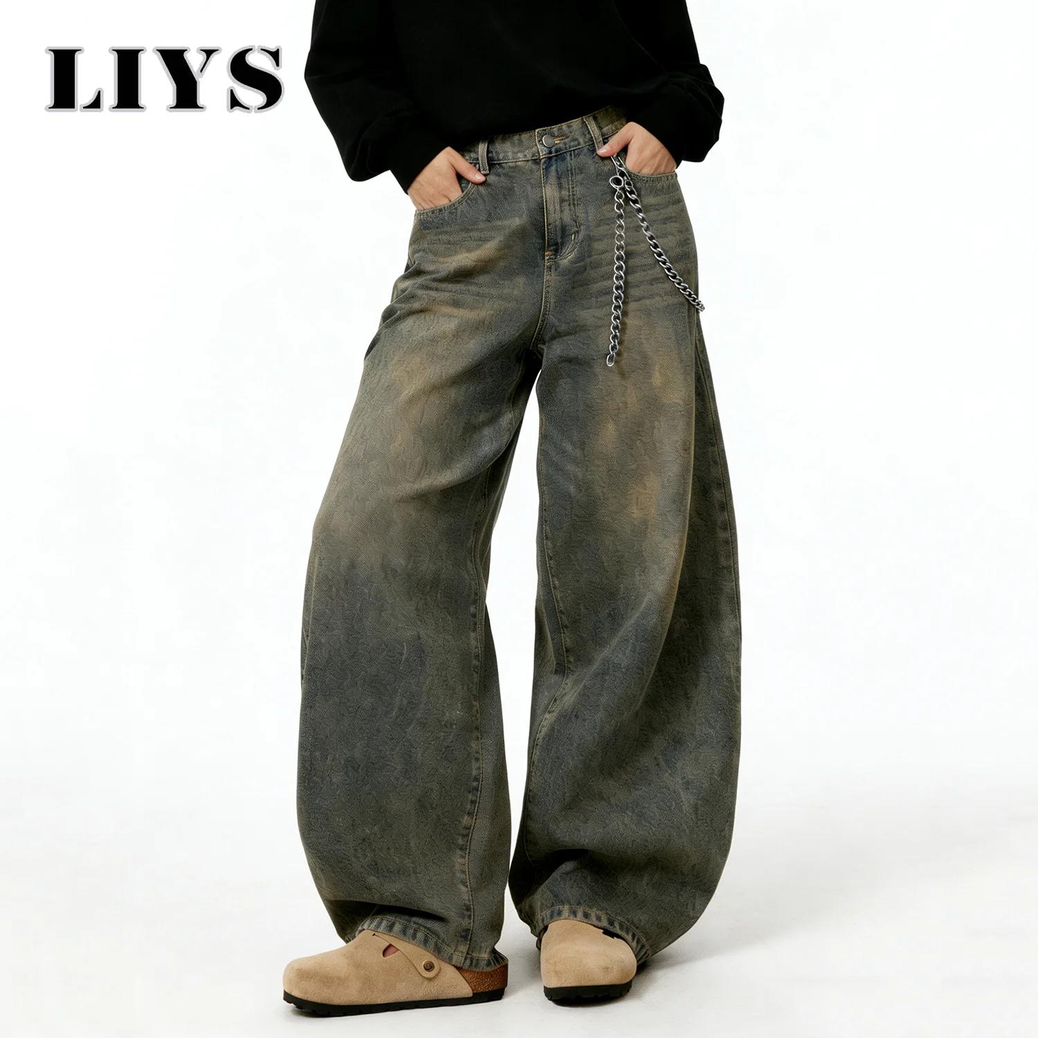 Jean Baggy rétro américain à jambes larges pour hommes, Streetwear coréen en détresse y2k, vêtements