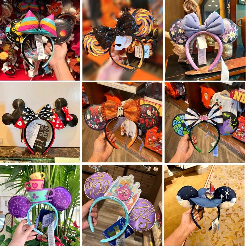 Bandeau Disney Mickey Ears, accessoire pour cheveux pour adultes/enfants, pour Disneyland Little Wor