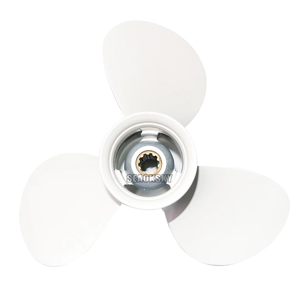 Hélice en alliage d'aluminium pour moteur hors-bord Yamaha, 9, 7, 8x12-F, 20hp, 25hp, 30hp, 9, 7/8 x