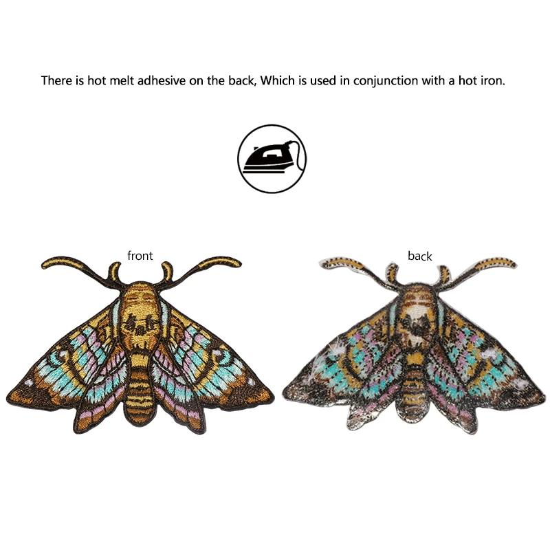 Patch brodé de papillons colorés, 1 pièce, patchs à repasser à coudre pour vêtements, casquette, sac