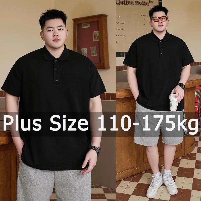 Polo hommes grande taille 1XL-7XL 110-175kg Polo à manches courtes t-shirt Polos amples hauts surdim