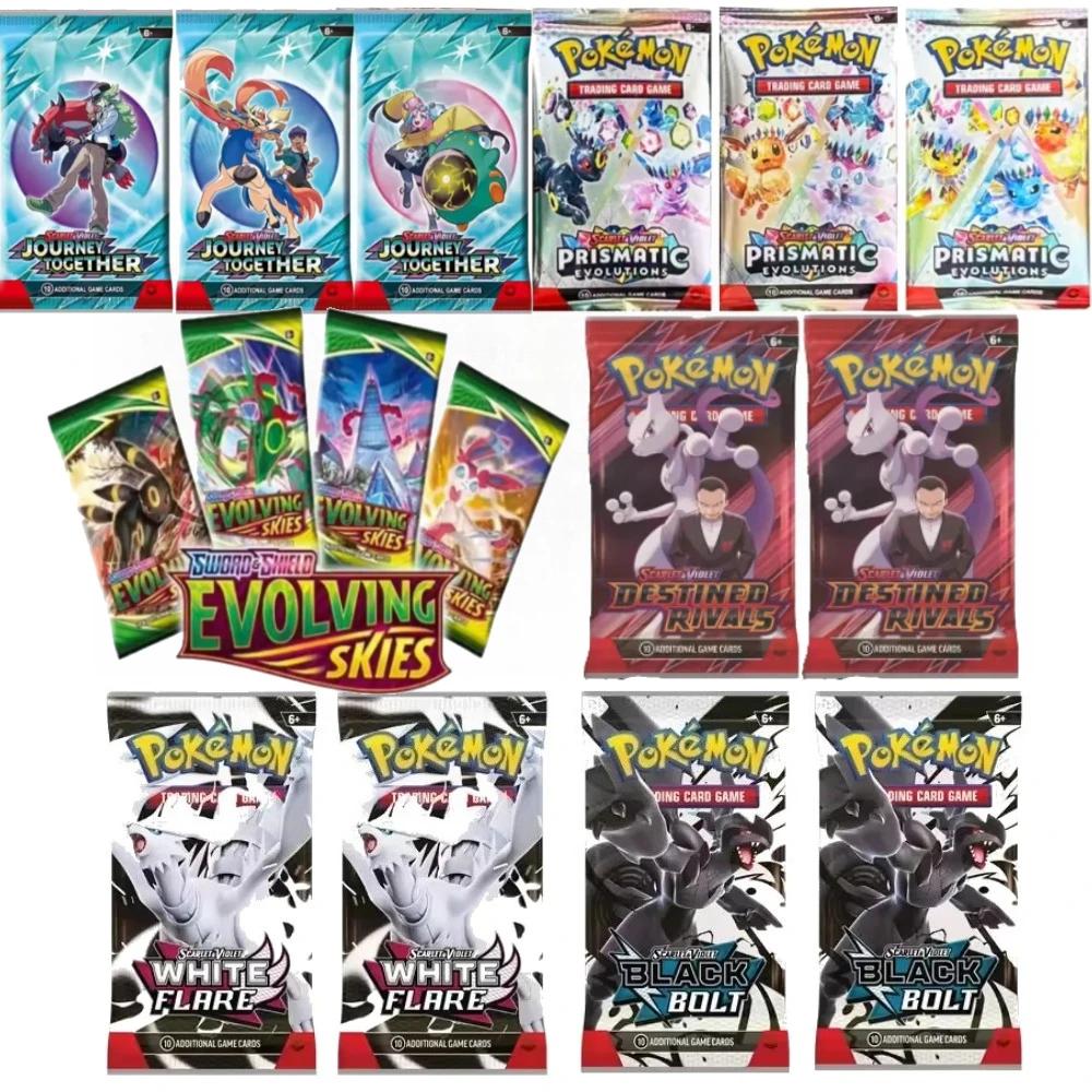 10 paquets de cartes Pokémon, étoiles vives, évolutions prismatiques 151, FATES PAUDES, renfort angl