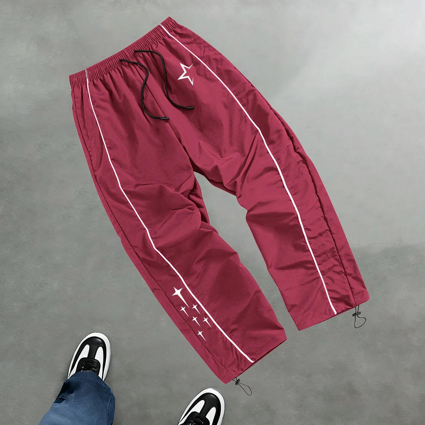 Pantalon de sport décontracté à imprimé étoiles pour hommes, pantalon d'entraînement de fitness prin