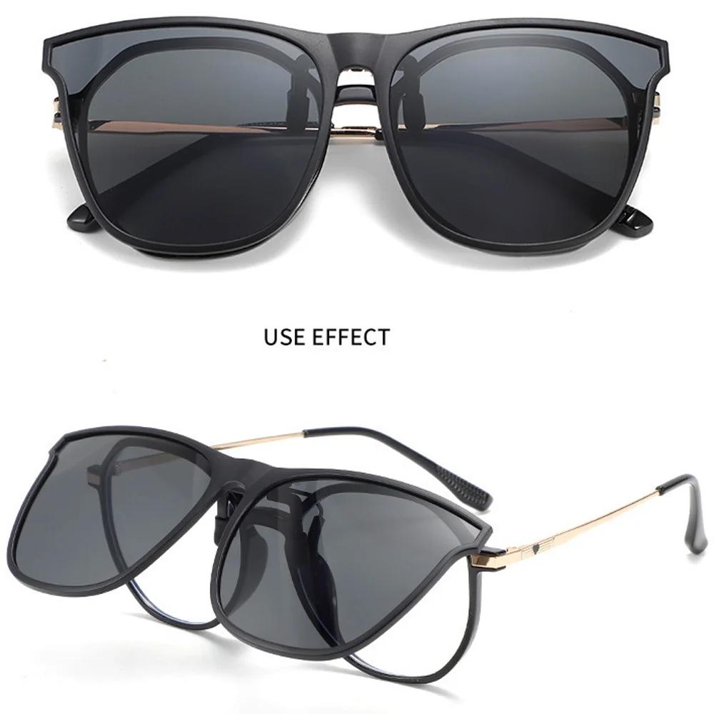 Lunettes de soleil polarisées à Clip pour hommes et femmes, pour conducteur de voiture, Vision noctu