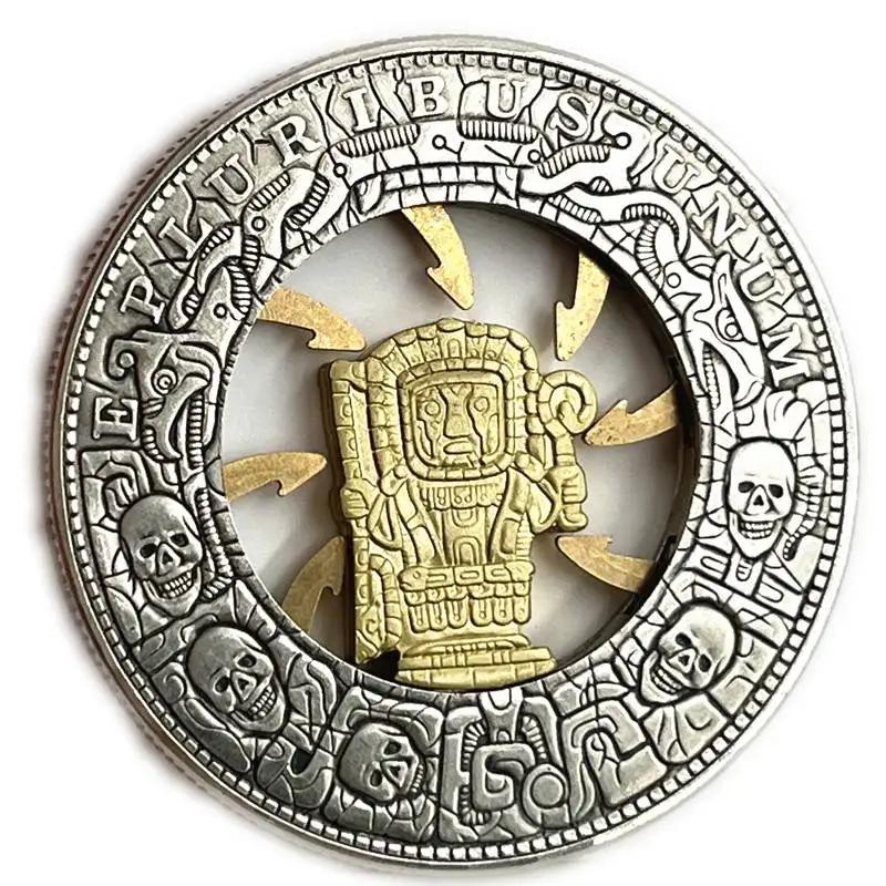 Mécanisme mobile pièce Hobo Nickel 'pièce de serrage' Morgan Dollar romain booze pièce magique cadea