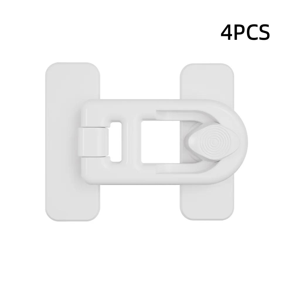 Serrures de porte de réfrigérateur et de congélateur faciles à installer, 4 pièces, aucun outil ni p