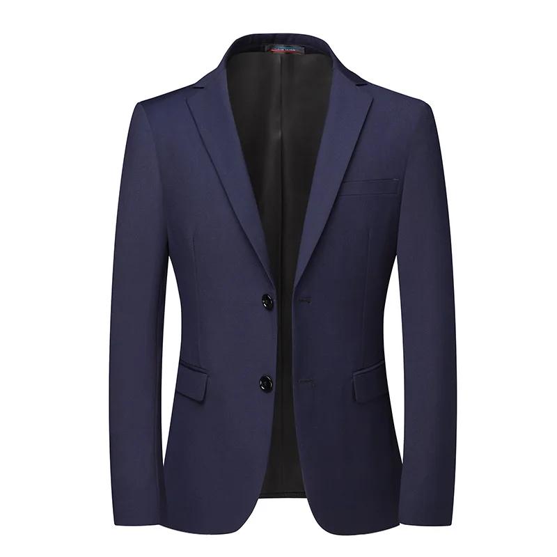 Blazer nouveaux hommes mode affaires couleur unie Style britannique travail professionnel marié robe
