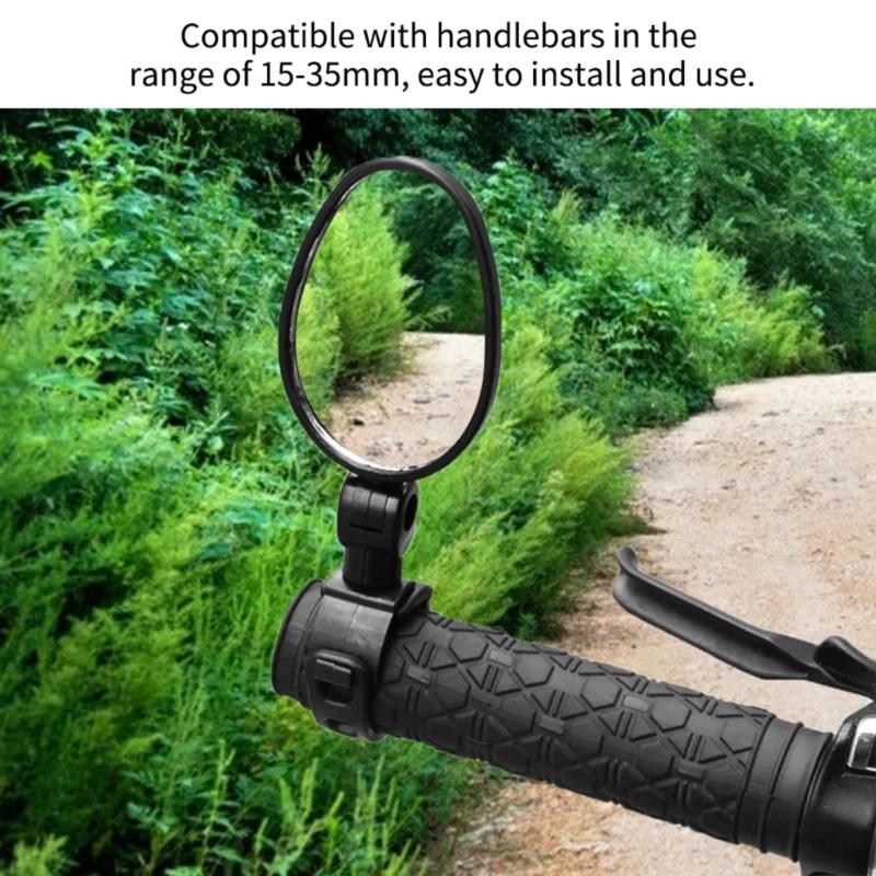 Rétroviseur auxiliaire pour guidon de vélo, résistant à 360, réglable, grand angle, cyclisme