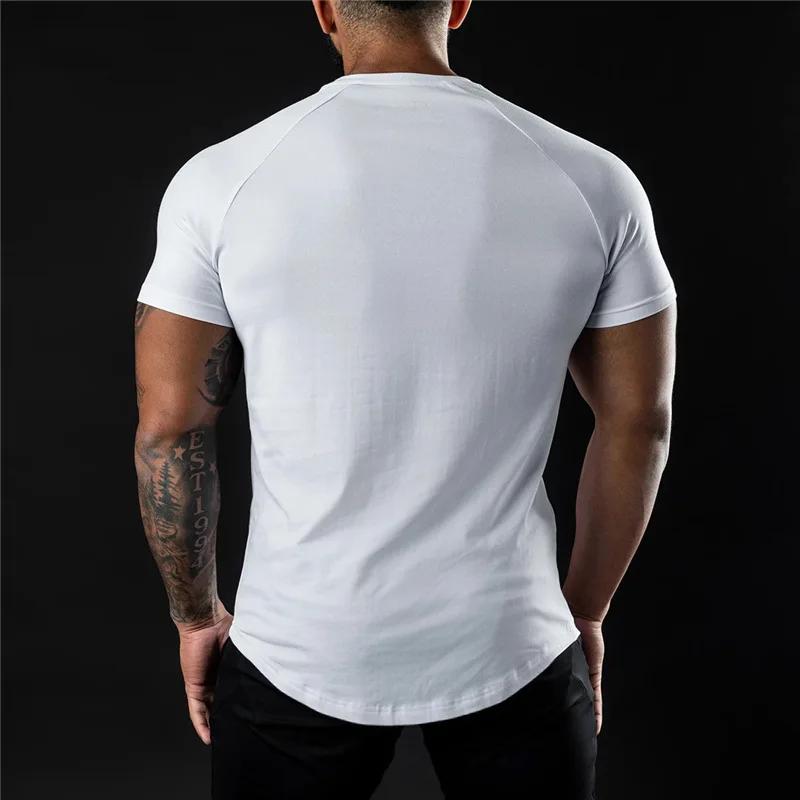 T-shirt en coton été hommes athloisir entraînement à manches courtes Muscle Fitness T-shirt de haute