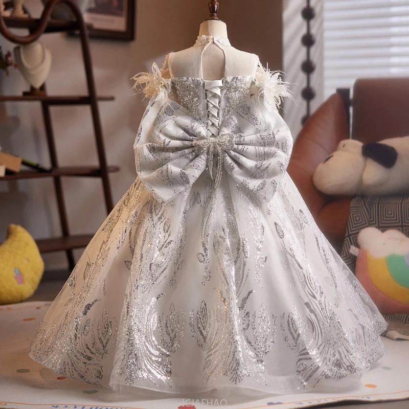 Robe longue pour enfants, Costume de princesse d'anniversaire pour filles, vêtements pour enfants, s