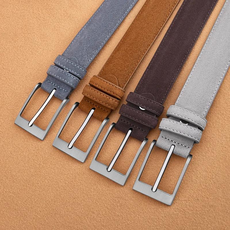 2025 nouvelle ceinture en daim, style populaire, ceinture décontractée, adaptée aux hommes et aux fe