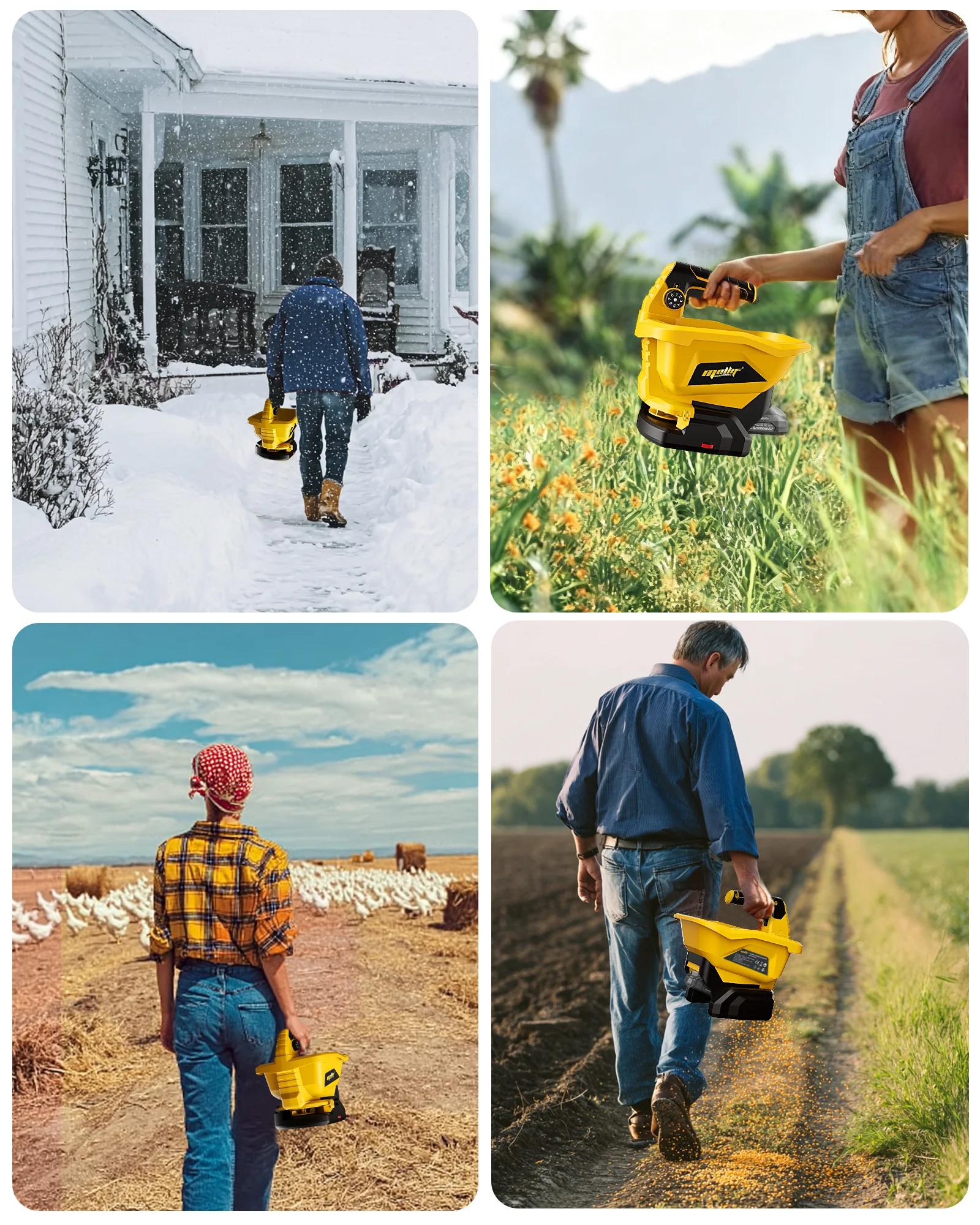 Épandeur portatif sans fil Compatible avec la batterie Dewalt 18V 20V, épandeur électrique d'engrais