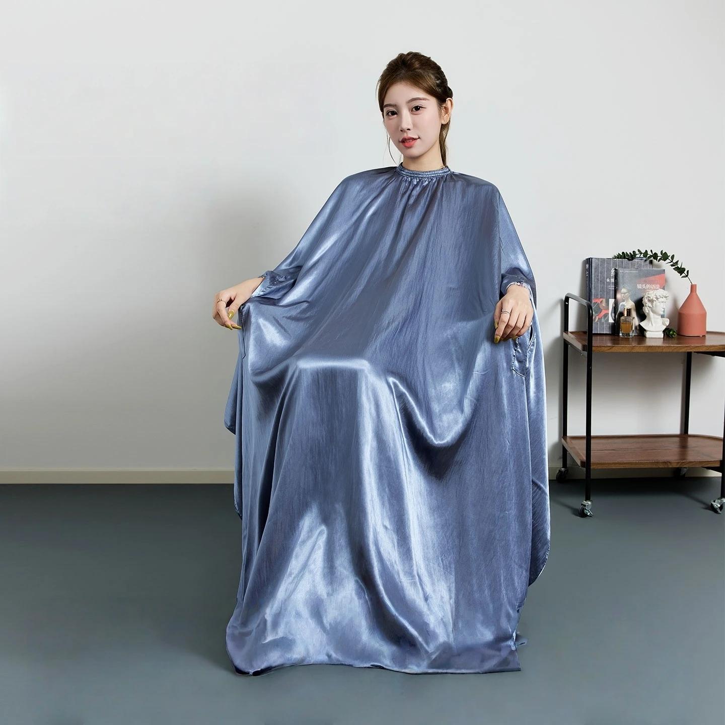 Grande taille Salon de coiffure coupe de cheveux enveloppement à manches longues coiffeur Robe Anti 