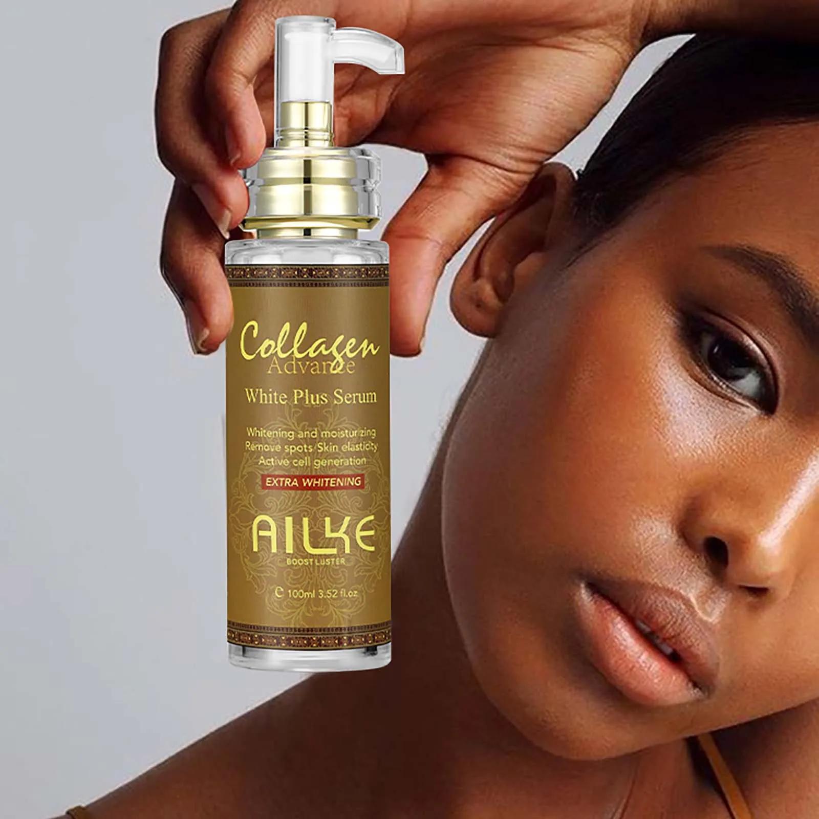 Essence éclaircissante filtrée au collagène, utilisée pour le visage et le corps, éclaircir la peau,