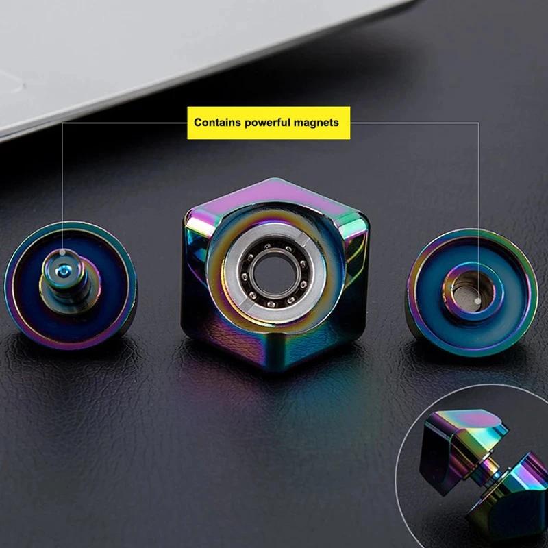 Alliage Cube Spinner doigt Gyroscope Fidget Anti-Stress jouets adulte bureau maison voyage Portable 