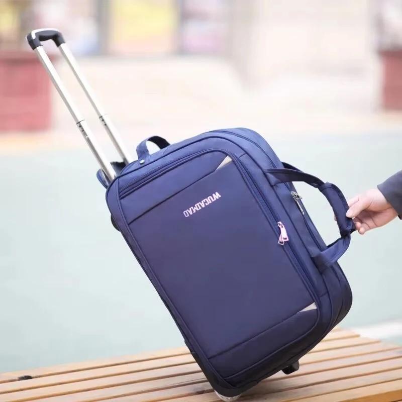 Nouvelles femmes valise à roulettes mode sac à bagages étanche chariot bagages sac de voyage hommes 