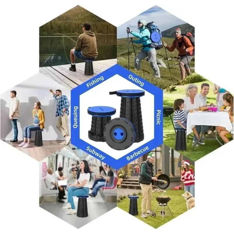 Nouveau tabouret pliant tabouret télescopique chaise extérieure portable petit banc tabouret de camp