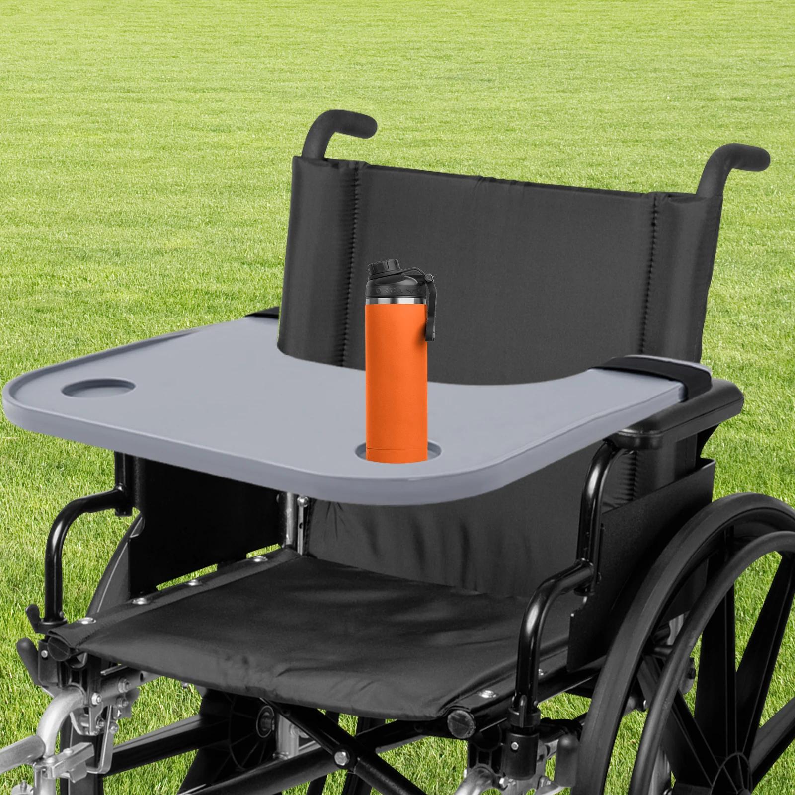 Plateau de lit polyvalent pour fauteuil roulant, Table de lit réglable avec porte-gobelet, pour mang