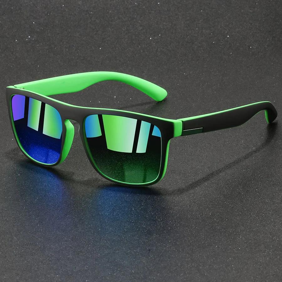Lunettes de soleil sport carrées vintage tendance pour hommes et femmes, idéales pour la pêche et la