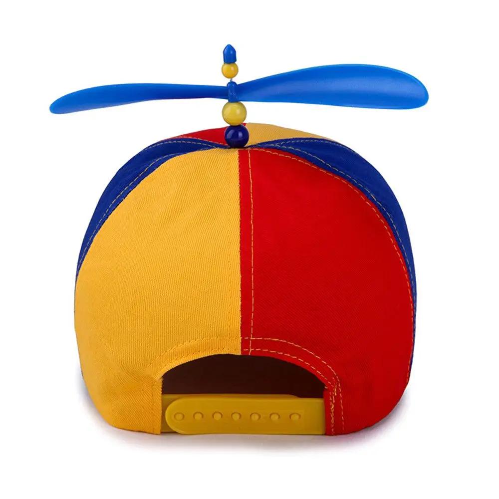 Casquette de soleil en bambou libellule arc-en-ciel pour enfants, chapeau Snapback, conception d'hél