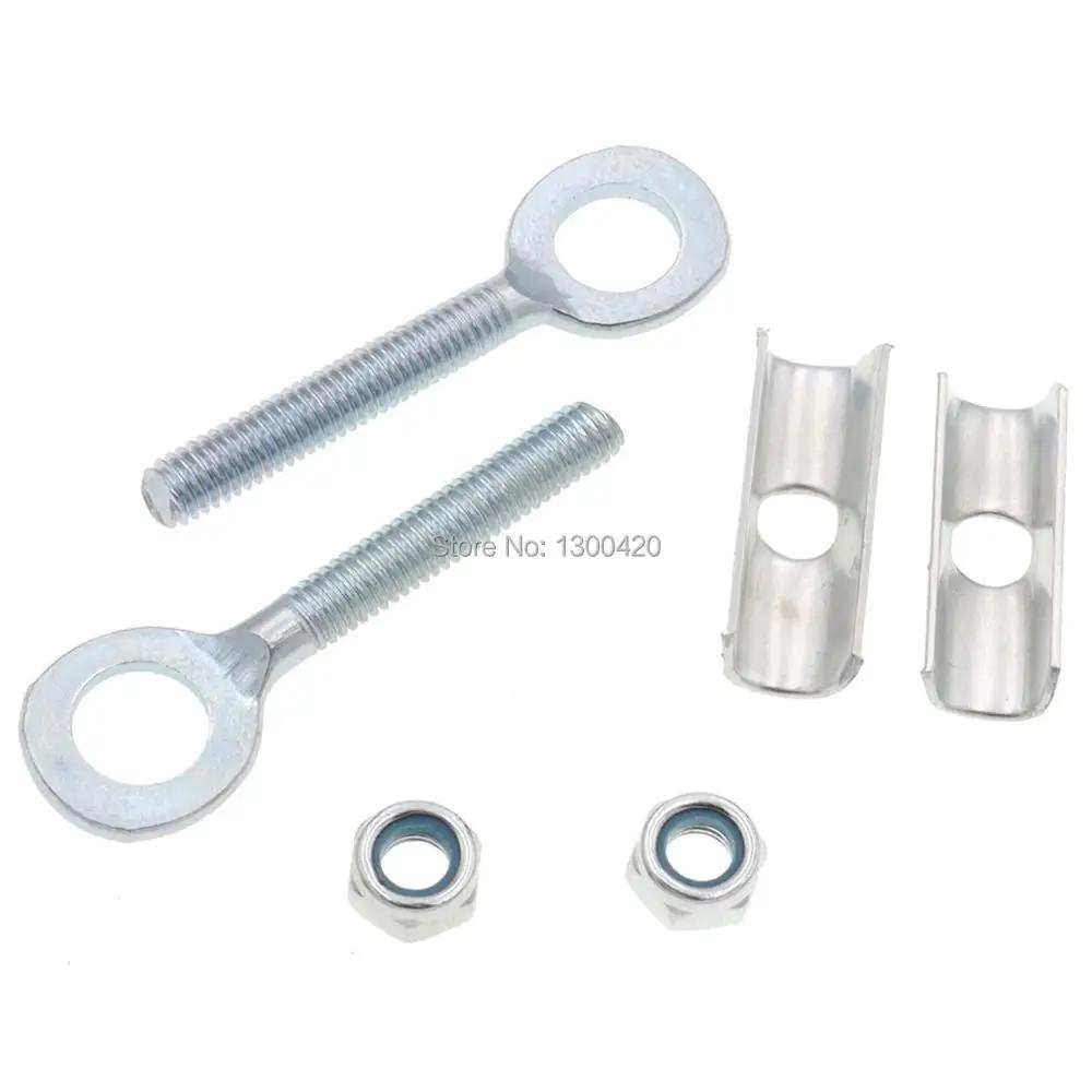 1 paire de ajusteurs de tendeur de chaîne de trou d'essieu de roue arrière pour Mini Dirt Pit Bike 4