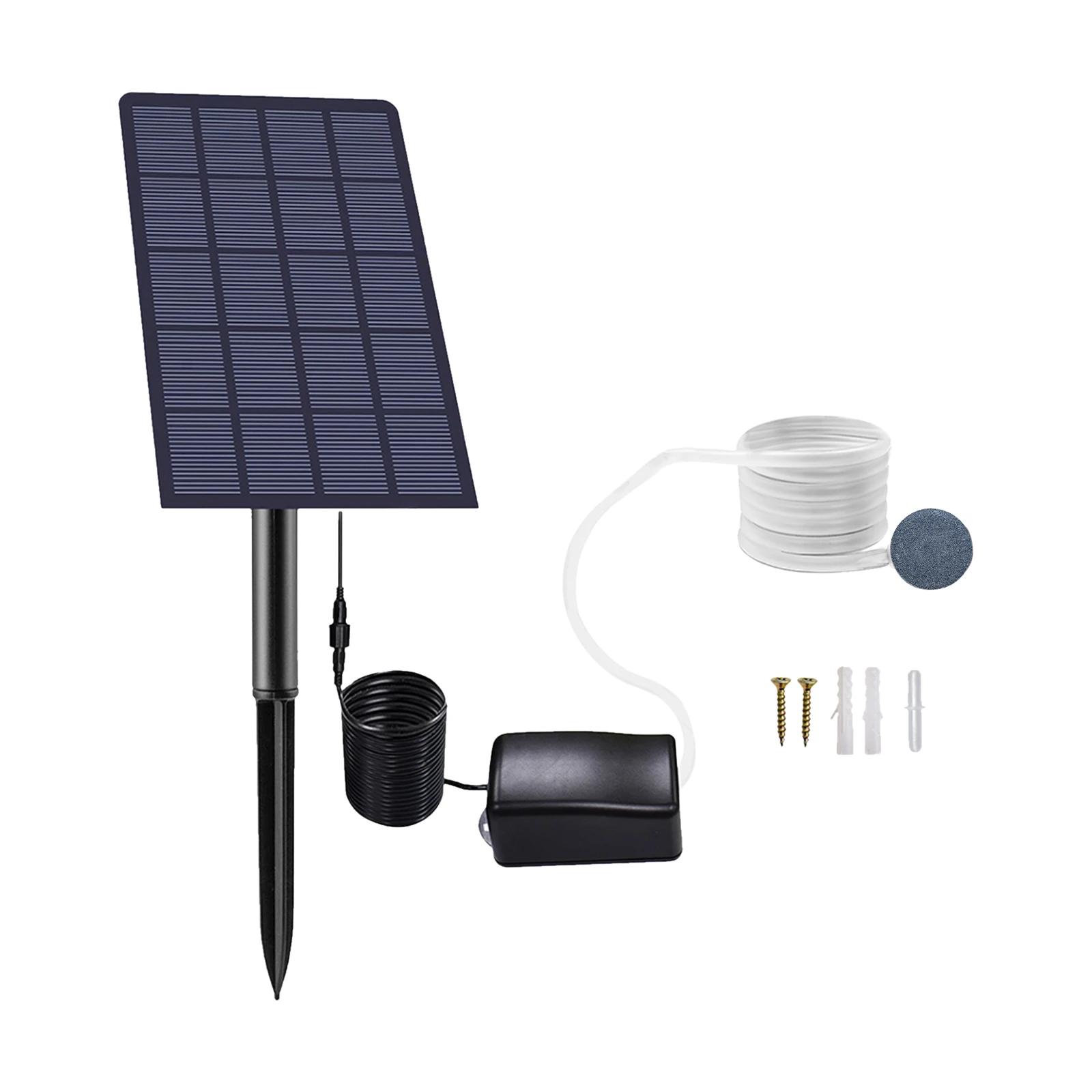Pompe à oxygène solaire enfichable avec tuyau, oxygénateur précieux pour poisson, aérateur d'oxygène