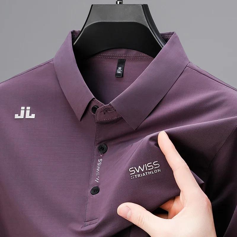 Chemise à manches courtes pour hommes, décontractée, avec Badge, Polo de couleur unie, à la mode, re