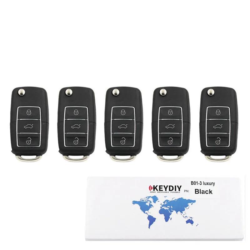 KEYDIY – clé de voiture à distance KD B01, 3 boutons, noir de luxe, pour programmeur KD900/MINI/KD-X