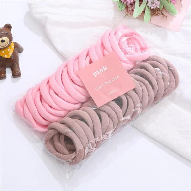 50pcs noir élastique bandeau de cheveux ligues cravates Colets chouchous ressorts gomme accessoire p