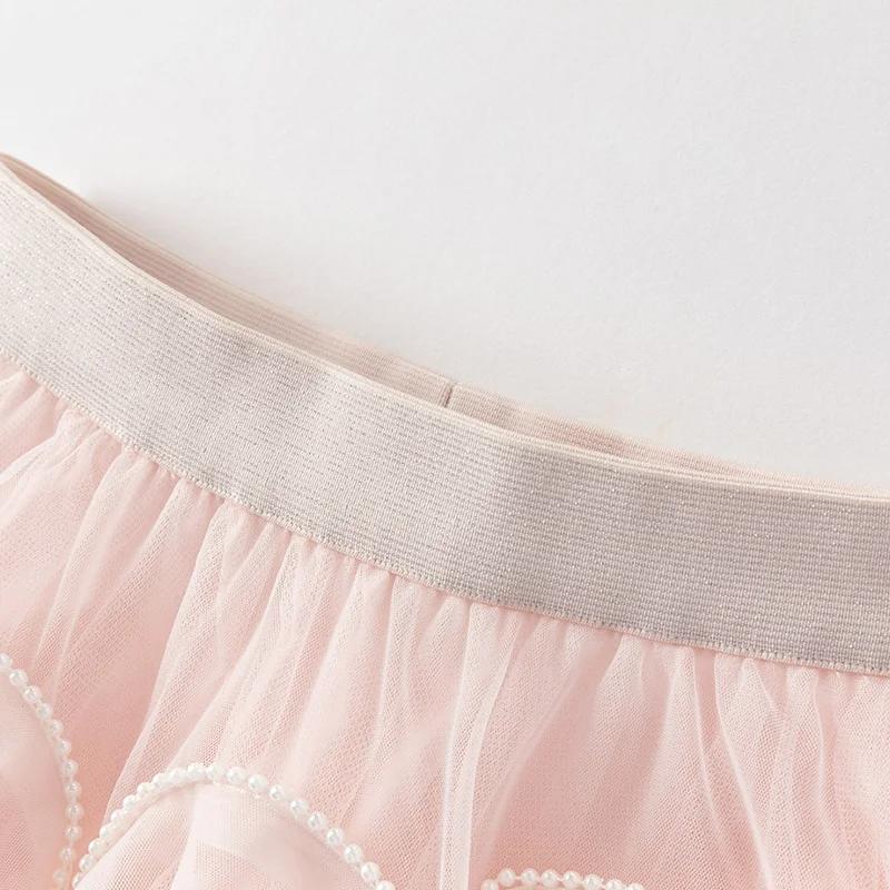 Dave Bella été enfants rose maille princesse jupe décontracté doux mignon fille robe de bal chic dou