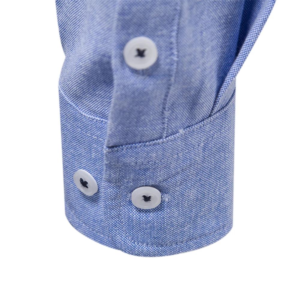 AIOPESON 2023 nouveau automne coton hommes Oxford chemise à manches longues boutonné affaires social