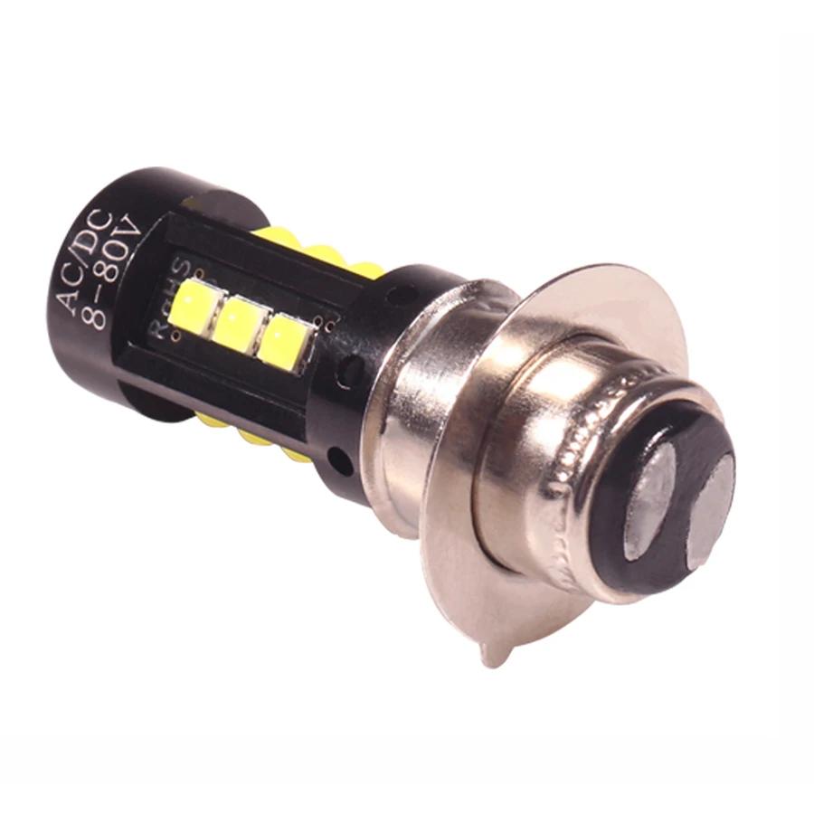 1 pièces H6M P15D LED phare de moto blanc PX15D P15D-25-1 ampoule pour Scooter cyclomoteur moteur ph