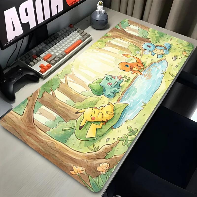 Tapis de souris XXL Pikachu pour Gamer, accessoires PC Gaming, tapis de clavier, tapis de souris de 