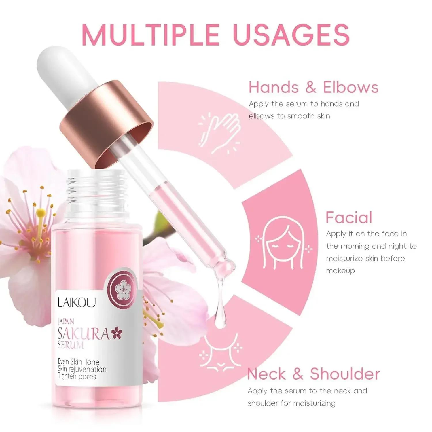 Sakura – ensemble de soins pour la peau, 24 pièces, masques pour les yeux et les lèvres, sérum Nud, 