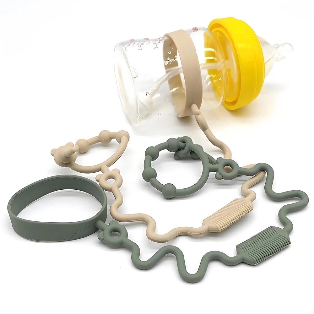 Pièces bébé Silicone bouteille goutte chaîne sucette perte prévention corde eau tasse goutte prévent