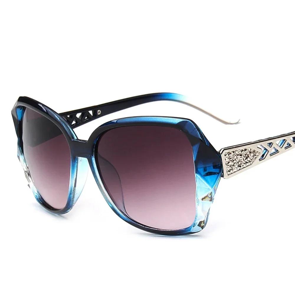 Mode grandes lunettes de soleil violettes femmes marque de luxe lunettes de soleil carrées femme mir