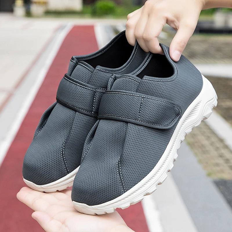 Chaussures orthopédiques extra larges à enfiler facilement pour diabétiques, idéales pour les pieds 