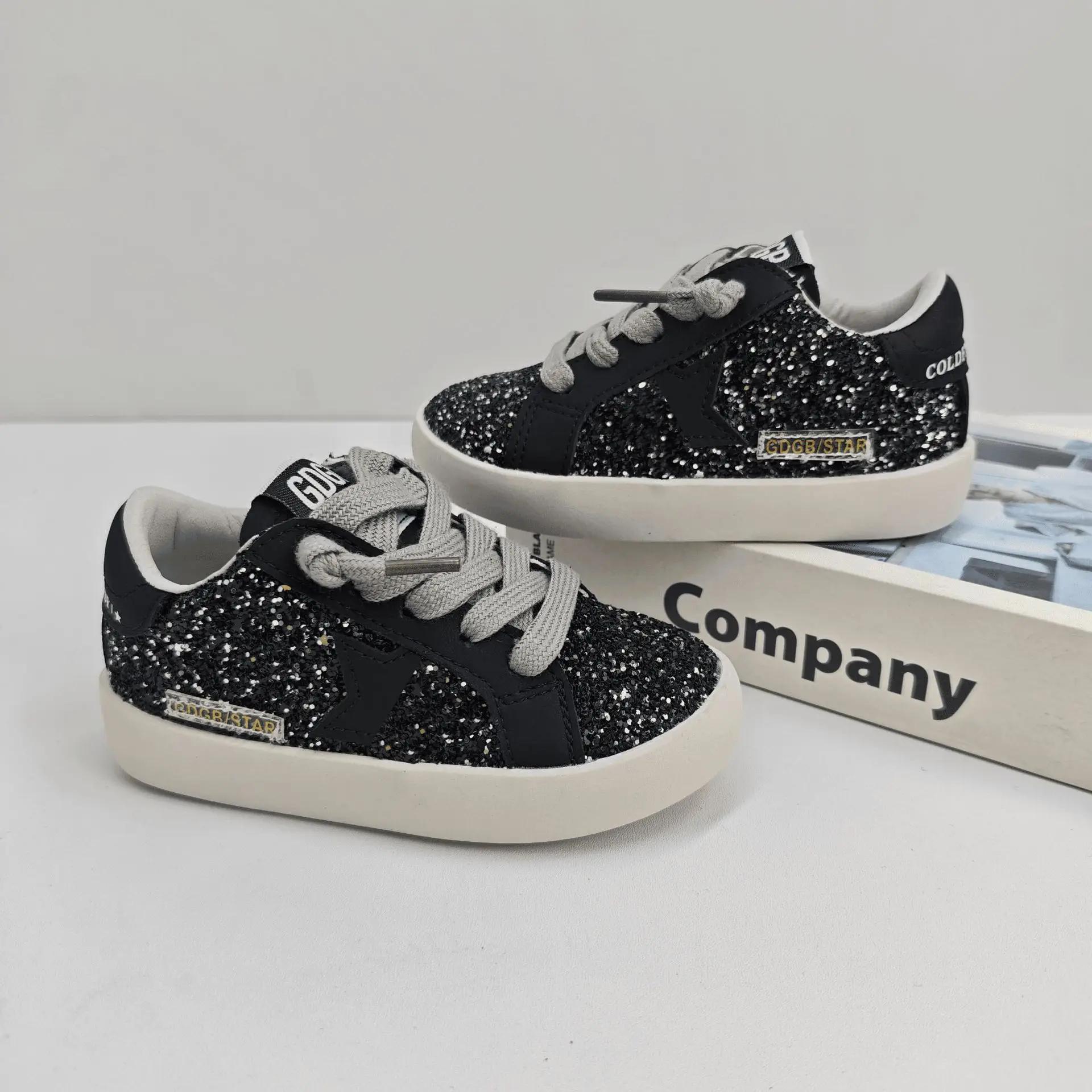 Enfants mode automne printemps enfants étoile conseil chaussure fille couleur bloquant chaussures dé