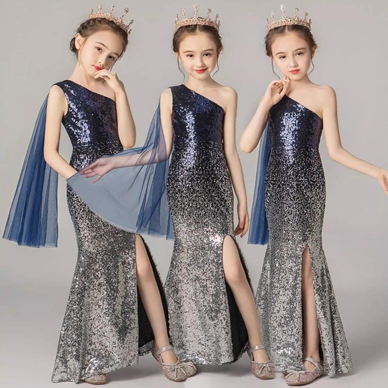 Robe de Princesse Rouge à Paillettes pour Filles 2026 – Tenue de Soirée pour Enfants, Robe de Cérémo
