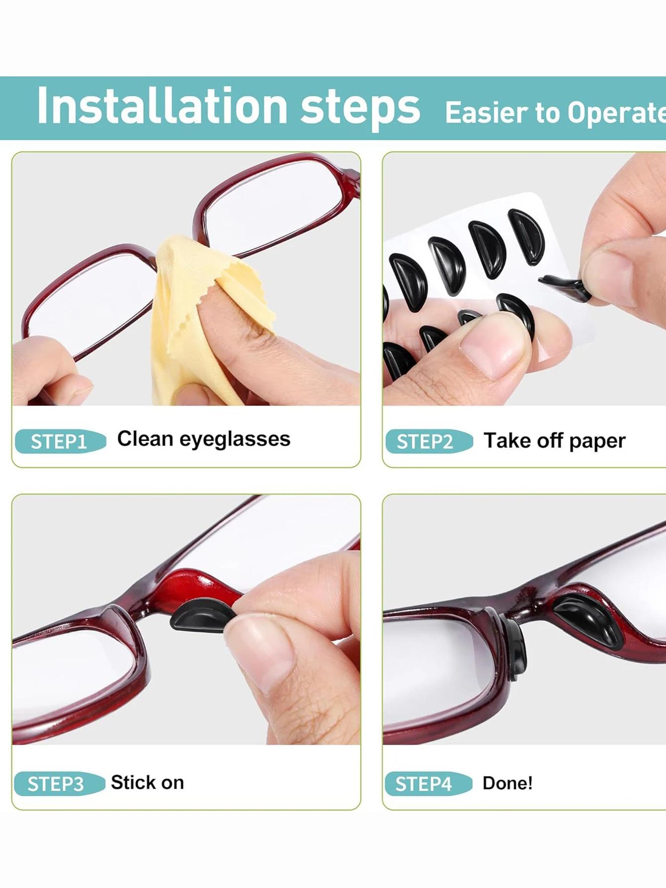 5 paires de plaquettes nasales antidérapantes pour lunettes, autocollants en Silicone souple, plaque