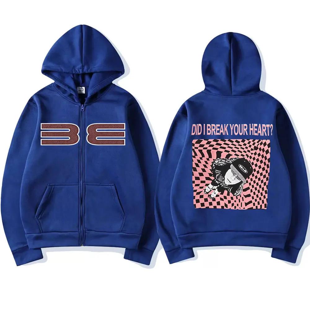 Frappé-moi dur et doux DID J'ai frapper votre cœur? Sweat-shirt à capuche avec fermeture éclair pour