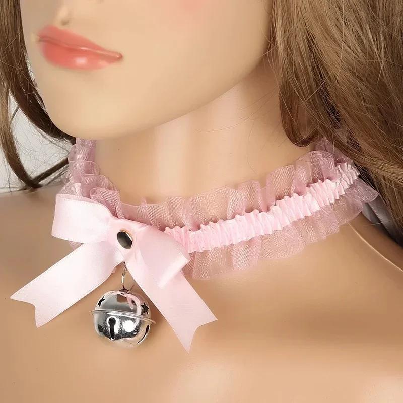 Collier esthétique en dentelle pour femmes, ras du cou avec nœud papillon, mignon, gothique, Simple,