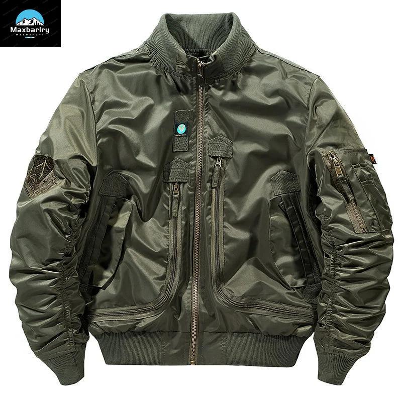 Blouson aviateur fonctionnel MA-1 pour homme, manteau de baseball respirant rétro, vêtements de marq
